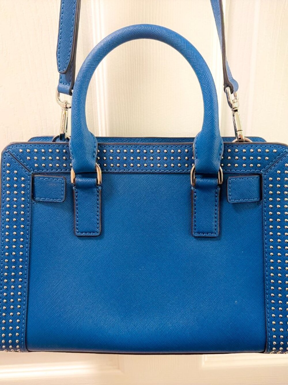 Michael Kors Dillon Satchel - Studded Cobalt Blue - Picture 4 of 4